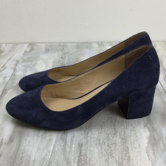 Talbots Blue Leather Heels 6.5 - Picture 2 of 10